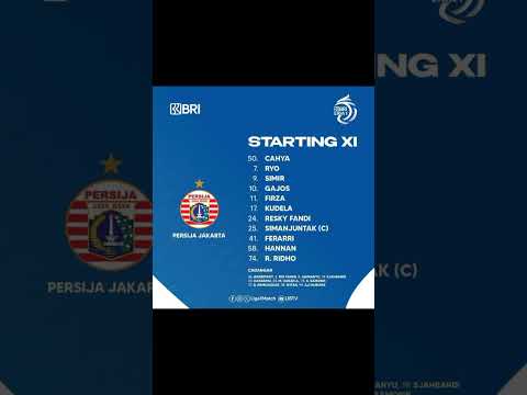 STARTING LINE-UP PERSIJA VS RANS #persija #persijajakarta #rans #ransnusantarafc #ransentertainment