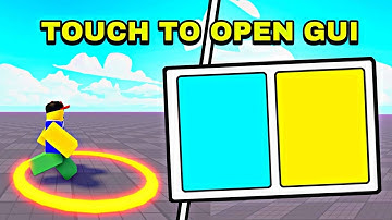 How to Make a Touch to Open Gui in Roblox Studio