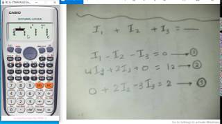 كيفية حل مسائل كيرشوف بالالة الحاسبة | حل 3 معادلات فى 3 مجاهيل بالالة الحاسبة