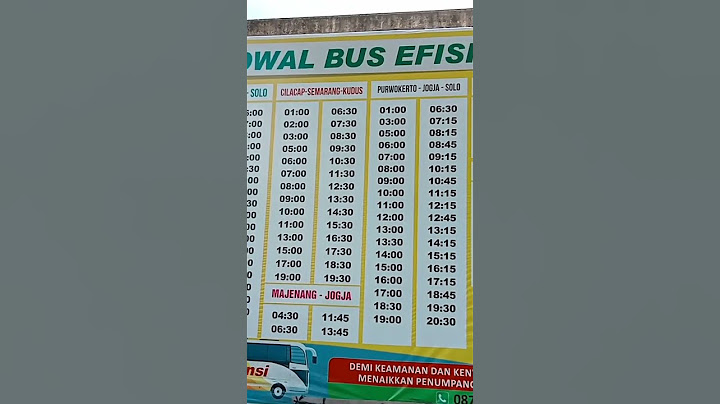 JADWAL KEBERANGKATAN BUS EFISIENSI 😃