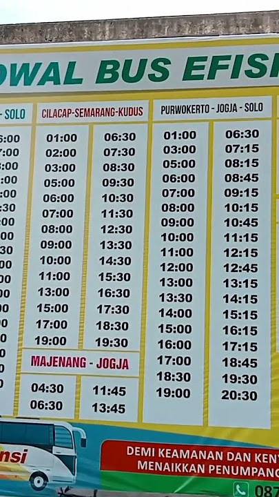 JADWAL KEBERANGKATAN BUS EFISIENSI 😃