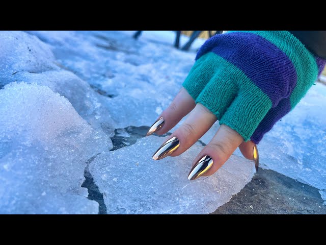 Ice Scratching & Tapping Snowy ❄️ ASMR