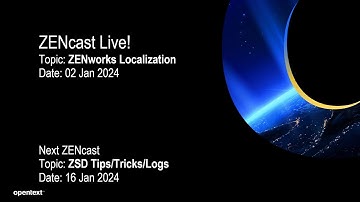 ZENcast Live! ZENworks Localization