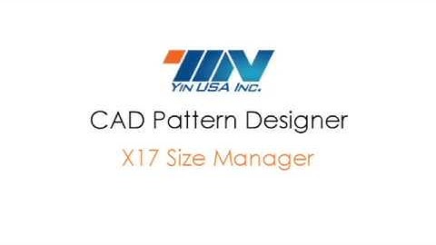 Yin CAD Pattern Designer X17 Grading Table and Size Manager