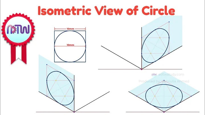 Isometric View of Circle Drawing: Engineering Drawing Tutorial for Precision and Clarity!