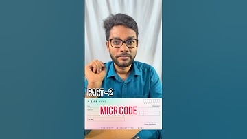 MICR Number 🤔 #bank #cheque #chequenumber #micrnumber #rbi #sathasvm #transactionid