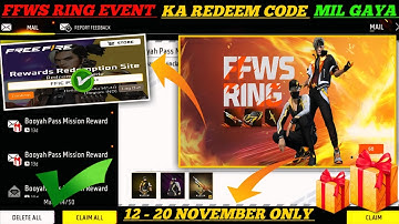 FREE FIRE REDEEM CODE TODAY 12 NOVEMBER REDEEM CODE FREE FIRE | FF REDEEM CODE TODAY 12 NOVEMBER