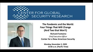 CGSR Seminar Series | The Pandemic and the World: Four Things That Will Change