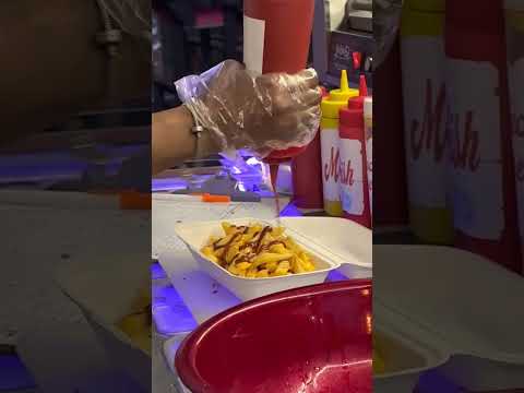 🇬🇩 Caribbean Bacon Cheese Fries Street Food in Grenada #shorts