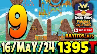 Angry Birds Friends Level 9 Tournament 1395 Highscore POWER-UP walkthrough