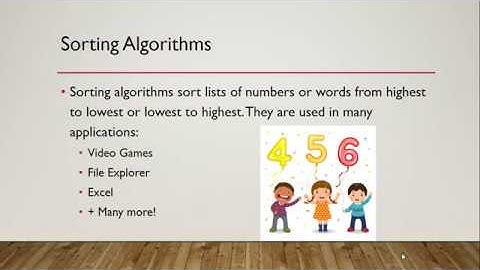 Computer Science Lesson 2 Algorithms Part 2 The Insertion Sort
