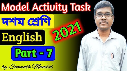 Class 10 English Model Activity Task Part 7  // Wbbse Model Activity Task 2021