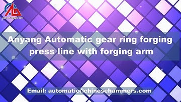 Automatic forging press line for bearing forging with forging robot