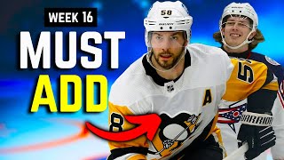 Week 16 Fantasy Hockey Waiver Wire Guide!