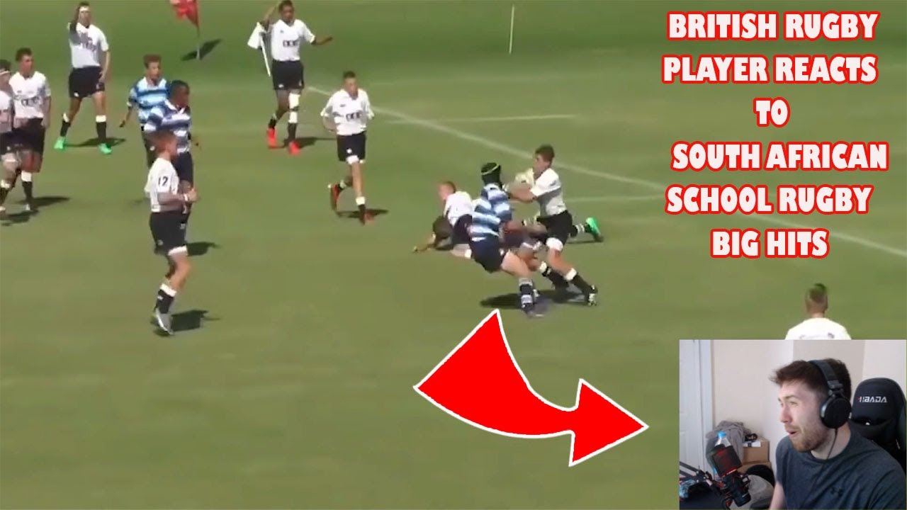 British Rugby Player Reacts To - South African School Rugby Big Hits ...