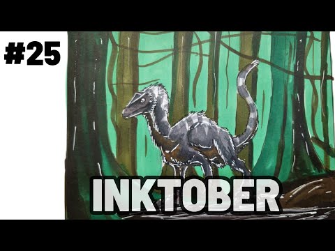 Draw a Paleoart Dinosaur INKTOBER DAY 25 Troodon