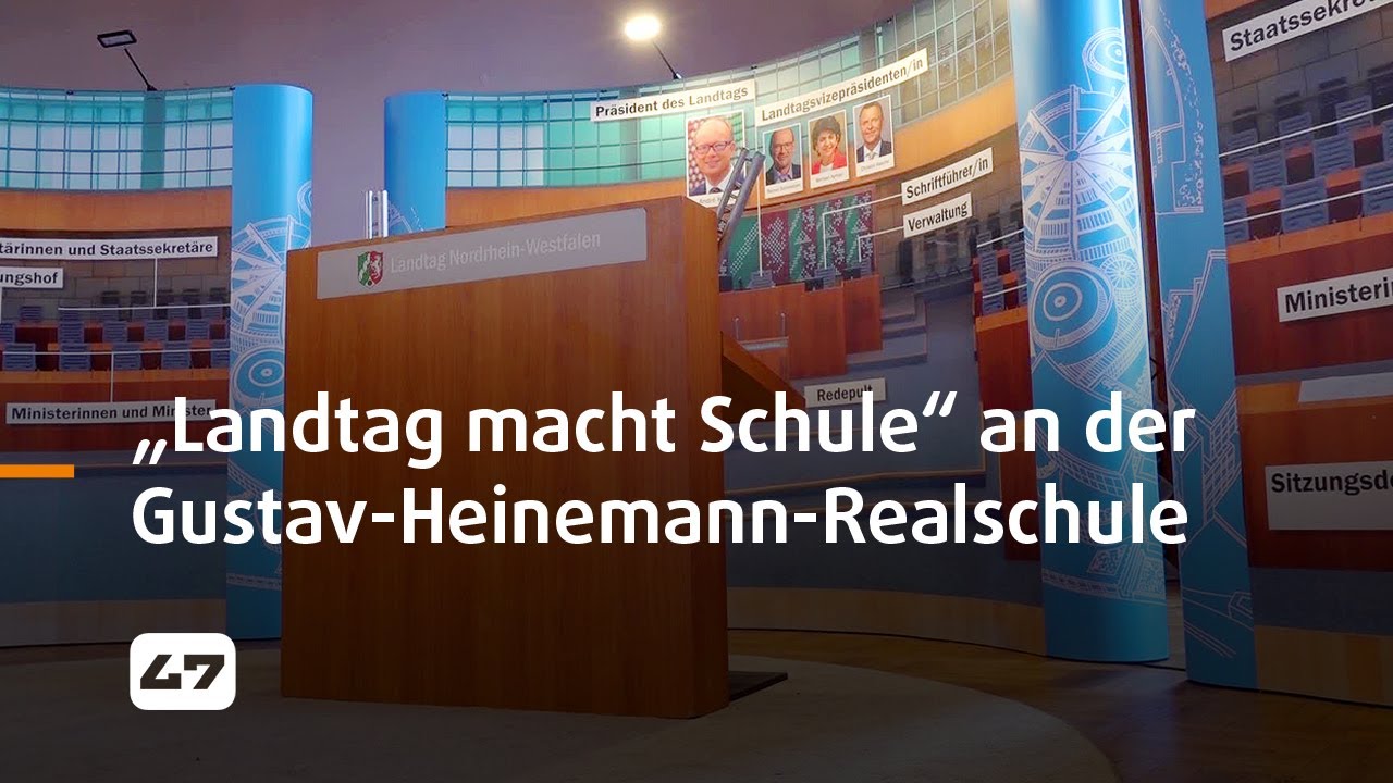 STUDIO 47 .live | WANDERAUSSTELLUNG „LANDTAG MACHT SCHULE“ AN DER GUSTAV-HEINEMANN-REALSCHULE