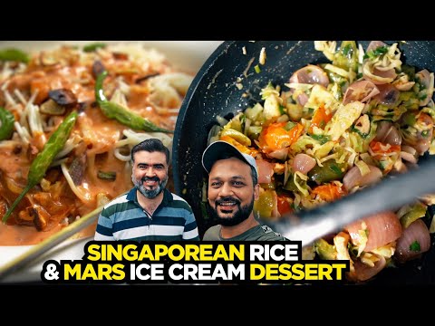 Cooking Singaporean Rice | Easy Recipe | Mars Choclate Dessert | Kitchen Hut Karachi | Home Cooking