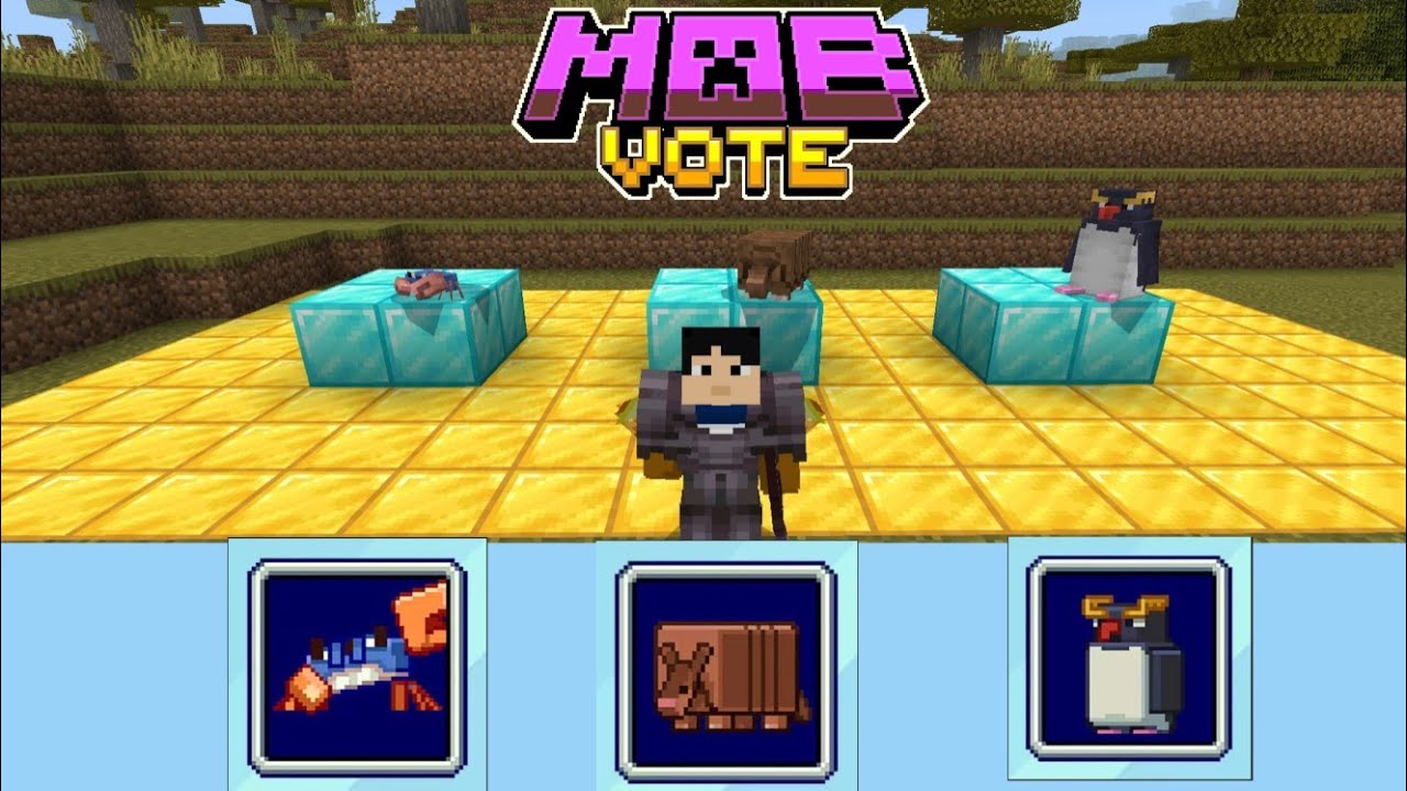 Minecraft 2023 Mob Vote Features Crab Armadillo and Penguin - Minecraft  Blog - Micdoodle8