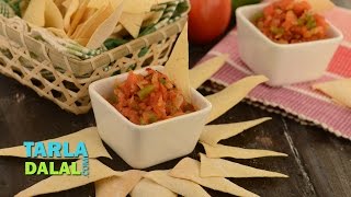 सालसा (Salsa, Mexican Salsa Recipe, Salsa Dip, Fresh Tomato Salsa) by Tarla Dalal