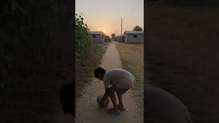 A Simple Game on a Quiet Village Evening ⚽🌅 #villagelife #asianvillage