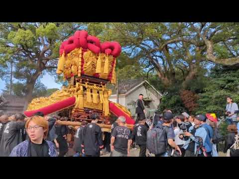 【圧巻の担ぎ！中之町】【さぬき豊浜ちょうさ祭2025】10/11豊浜八幡神社ちょうさ全台集合2