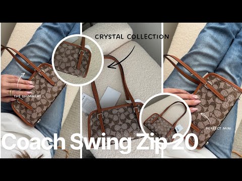 キラキラ 【COACH】クリスタル付 スウィング ジップ 20 New Coach Unboxing! Crystal Swing Zip 20 - YouTube