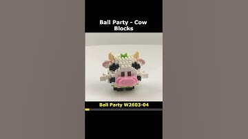 Ball Party Cow W2603-04 Mini Blocks Preview #lego #brick #miniblock #nanoblock #block