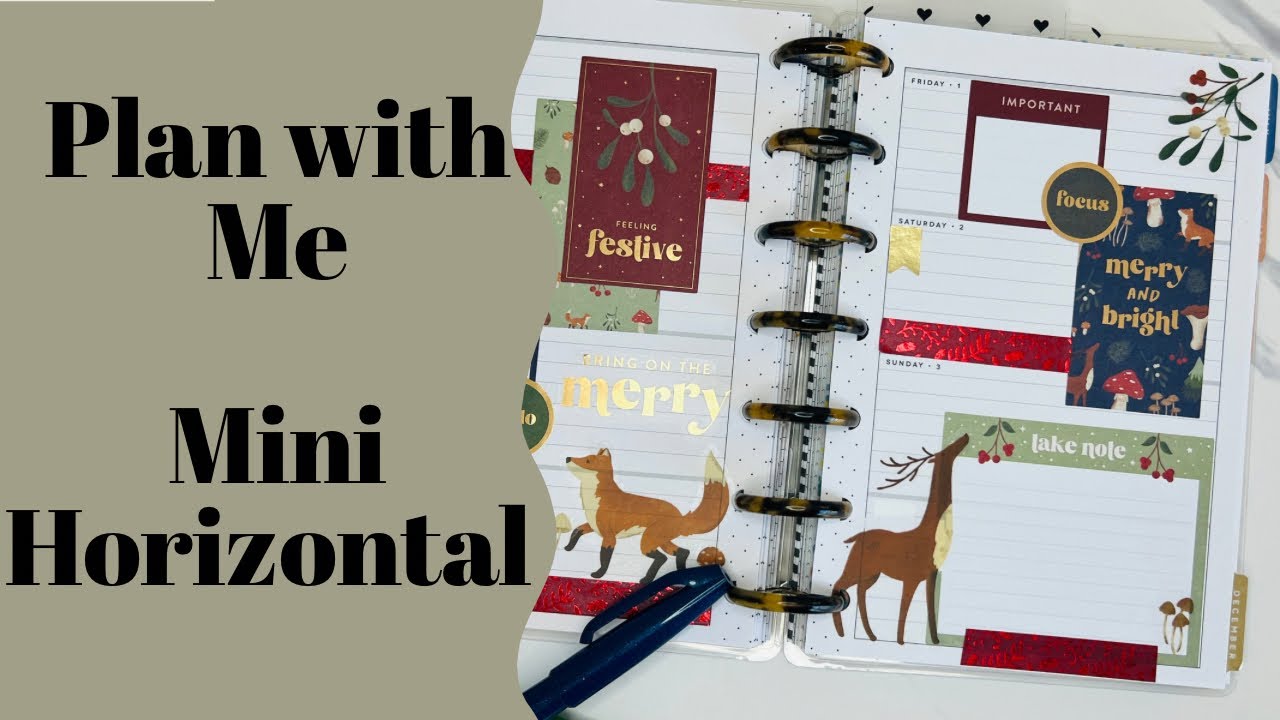Happy Planner Mini Horizontal | Plan with Me | Nov 27 - Dec 3 | HP ...