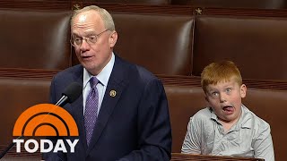 Watch lawmaker s son steal the show during speech on House floor