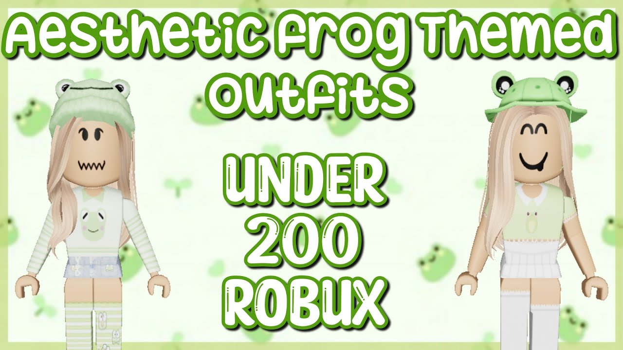 Aesthetic Frog Themed Outfits Under 200 Robux With Codes Roblox Aati Plays Youtube - aesthetic roblox avatars under 200 robux