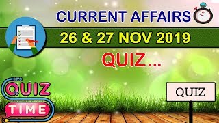 Daily Current Affairs quiz || 26 & 27  November 2019 || Quiz Questions in English screenshot 5