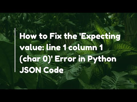 How to Fix the 'Expecting value: line 1 column 1 (char 0)' Error in Python JSON Code