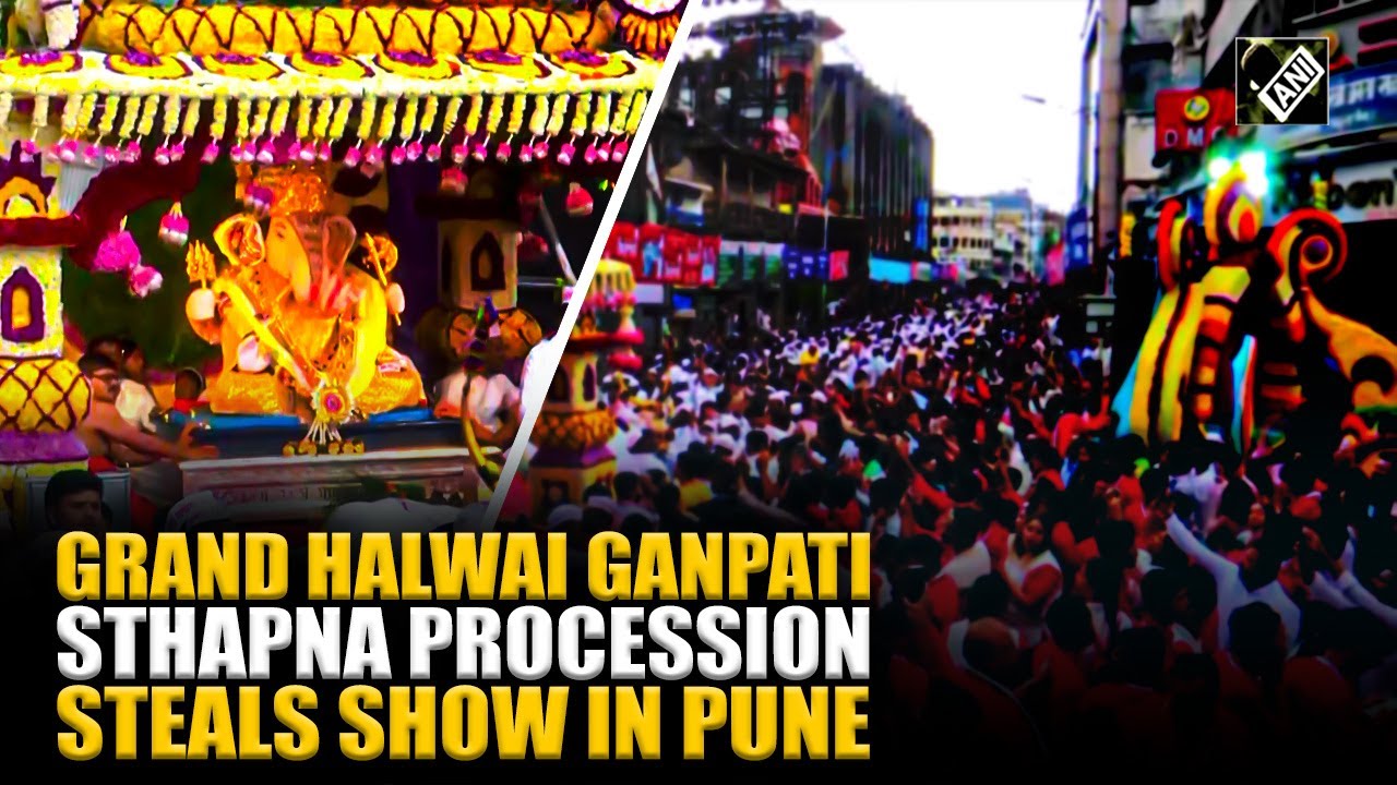 Procession carried out to take iconic Shrimant Dagdusheth Halwai Ganpati idol for ‘Sthapana’ in Pune