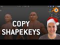 Copy shape keys from one object to another in blender