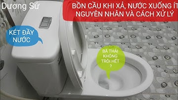 BỒN CẦU KHI XẢ, NƯỚC XUỐNG ÍT. ĐÂY CHÍNH LÀ NGUYÊN NHÂN & CÁCH KHẮC PHỤC KHÔNG NHIỀU NGƯỜI BIẾT.
