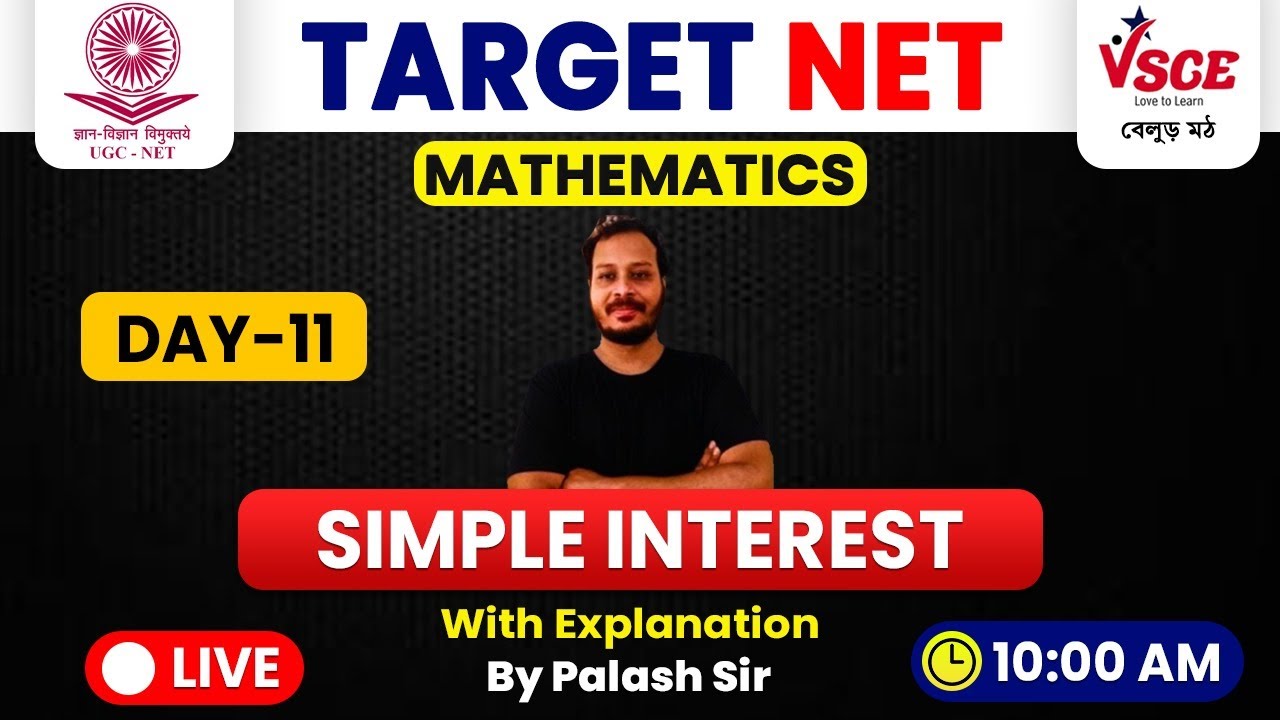 Simple Interest | NTA UGC NET & SET PAPER-1 2024 | Arithmetic : Profit & Loss | VSCE Academy, Belur