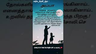 FATHER'S DAY STATUS/Appa ponnu tamil sentiment edit dialogue/KAVITHAI/1st love 1st friend/daddy luv screenshot 1