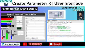 WinCC Unified V19 Create Parameters RT User Interface #tech11kv #industrialautomation #automation 