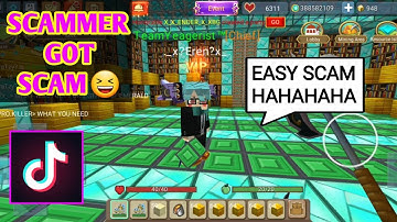 Scammer Got Scam Short Tiktok Video RIP 5 Cross Slash Skyblock BlockmanGo