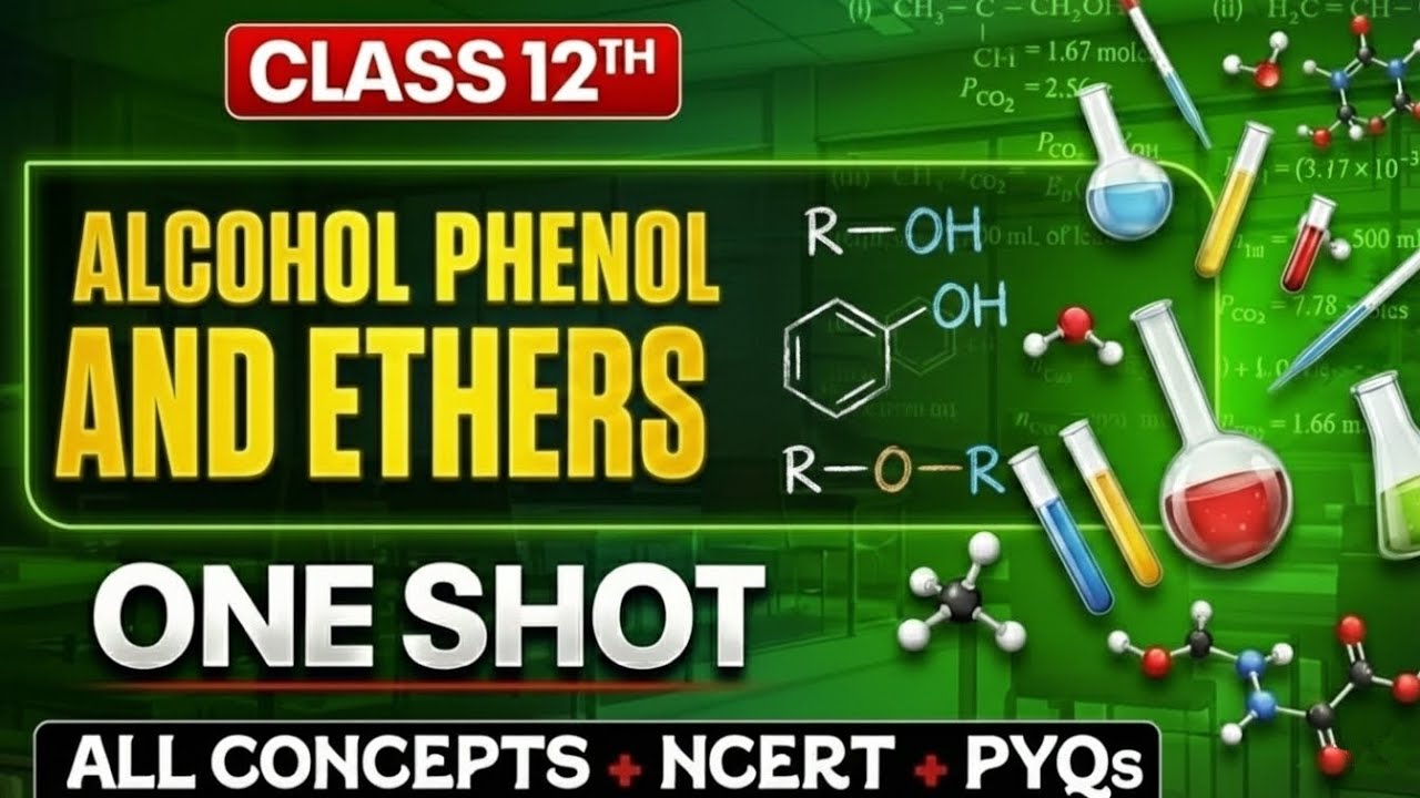 Alcohols, Phenols and Ethers | Class 12 | Chemistry | One Shot | Best ...