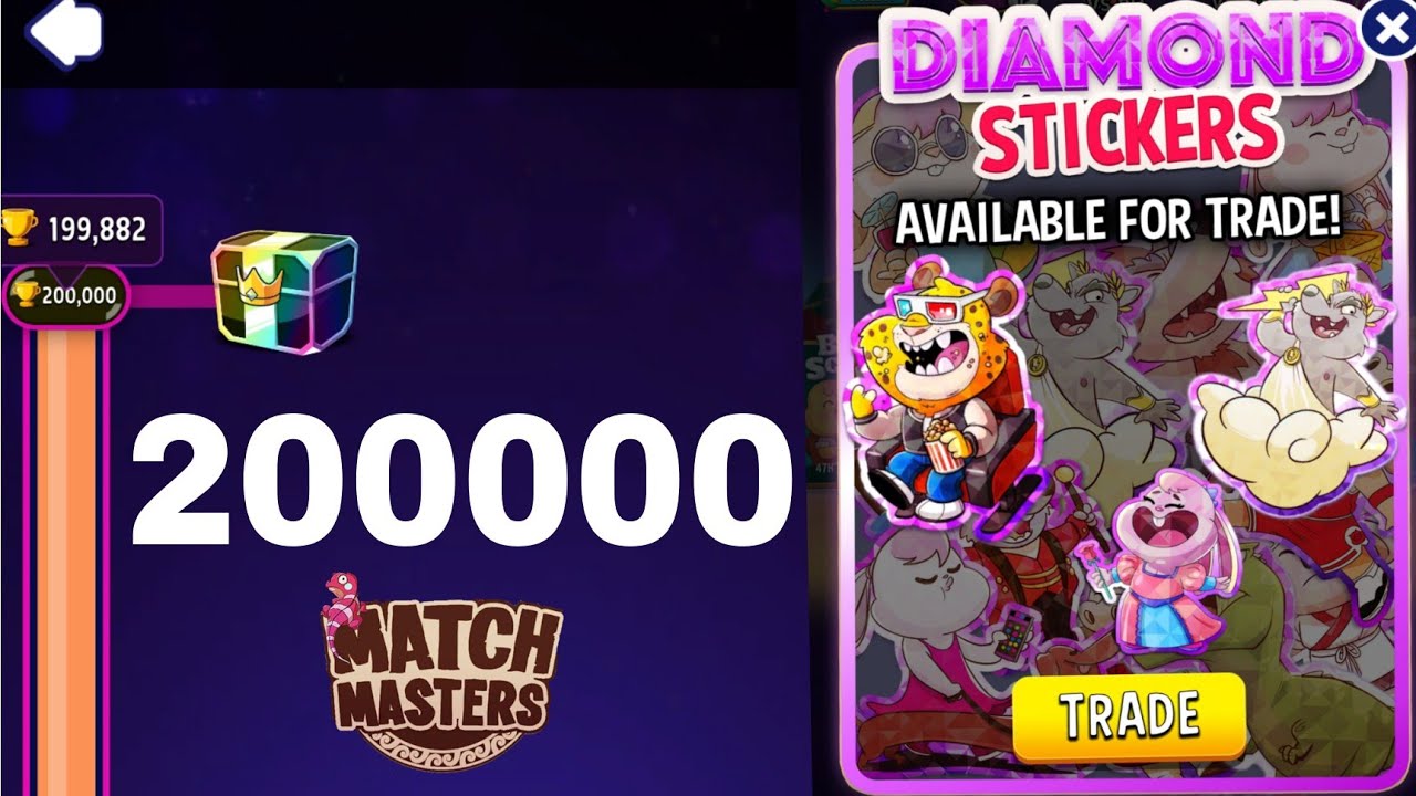 200k trophy Big legendary boosters match masters gameplay YouTube