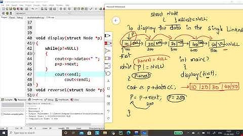 to display and count the number of nodes in the linked list