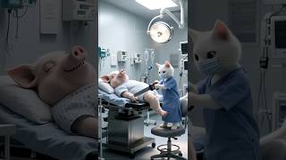 Dad Cat rescued Family from Evil Doctor 😼#cat #catsoftiktok #shortsfeed #trendingshorts #viralshorts