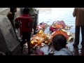 Body waiting in Manikarnika ghat, Kasi