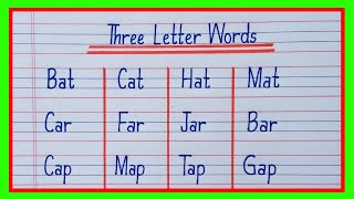 Three Letter Words in English || 3 Letter Words in English || Three Letter Words Phonics Sound screenshot 1