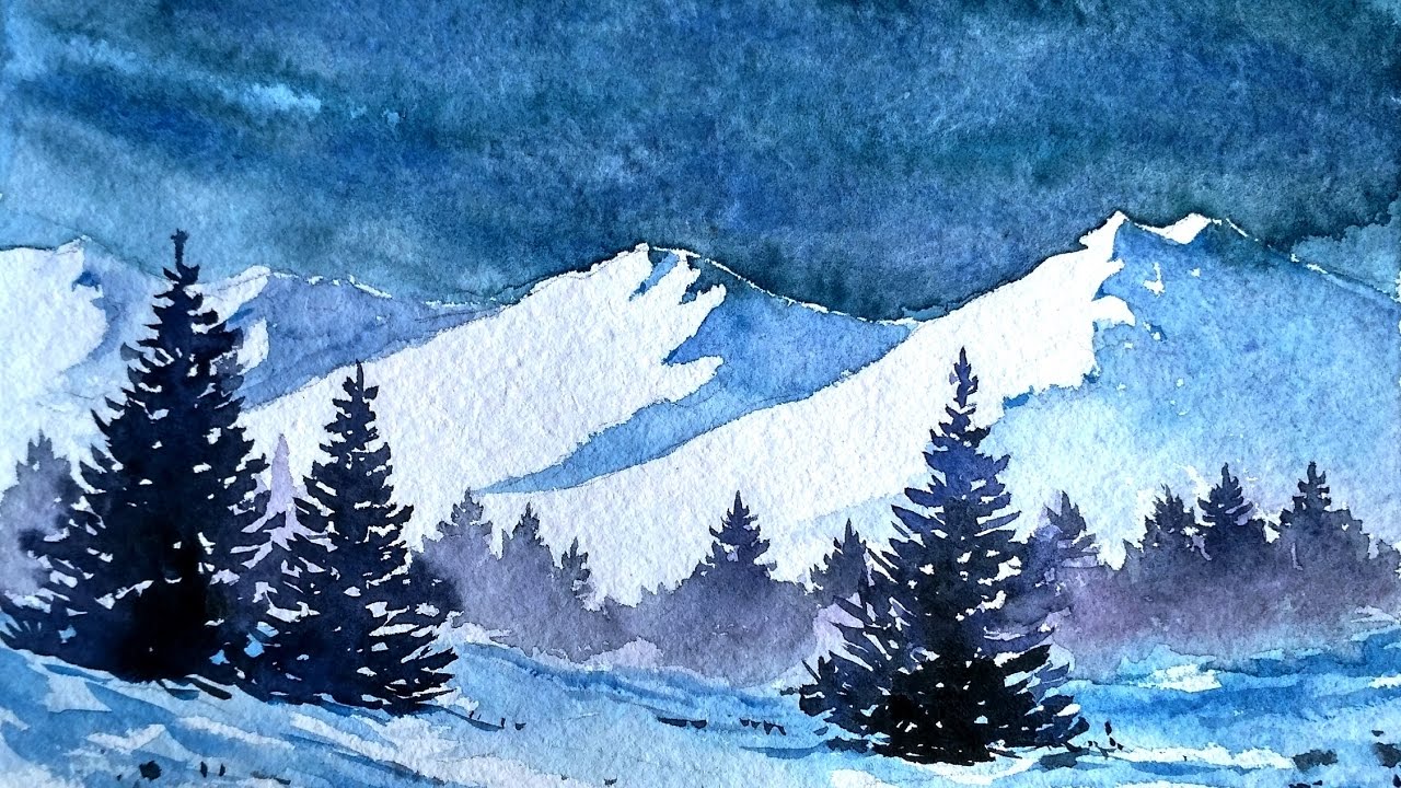 Winter Mountain Paintings