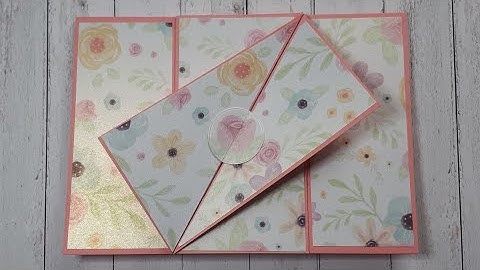 DIAGONAL GATE FOLD CARD with closure