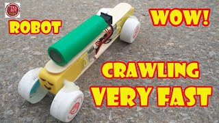 Make a Robot Crawling on the Road Using a Motor and an Ice Cream Stick #trending #viral #trend