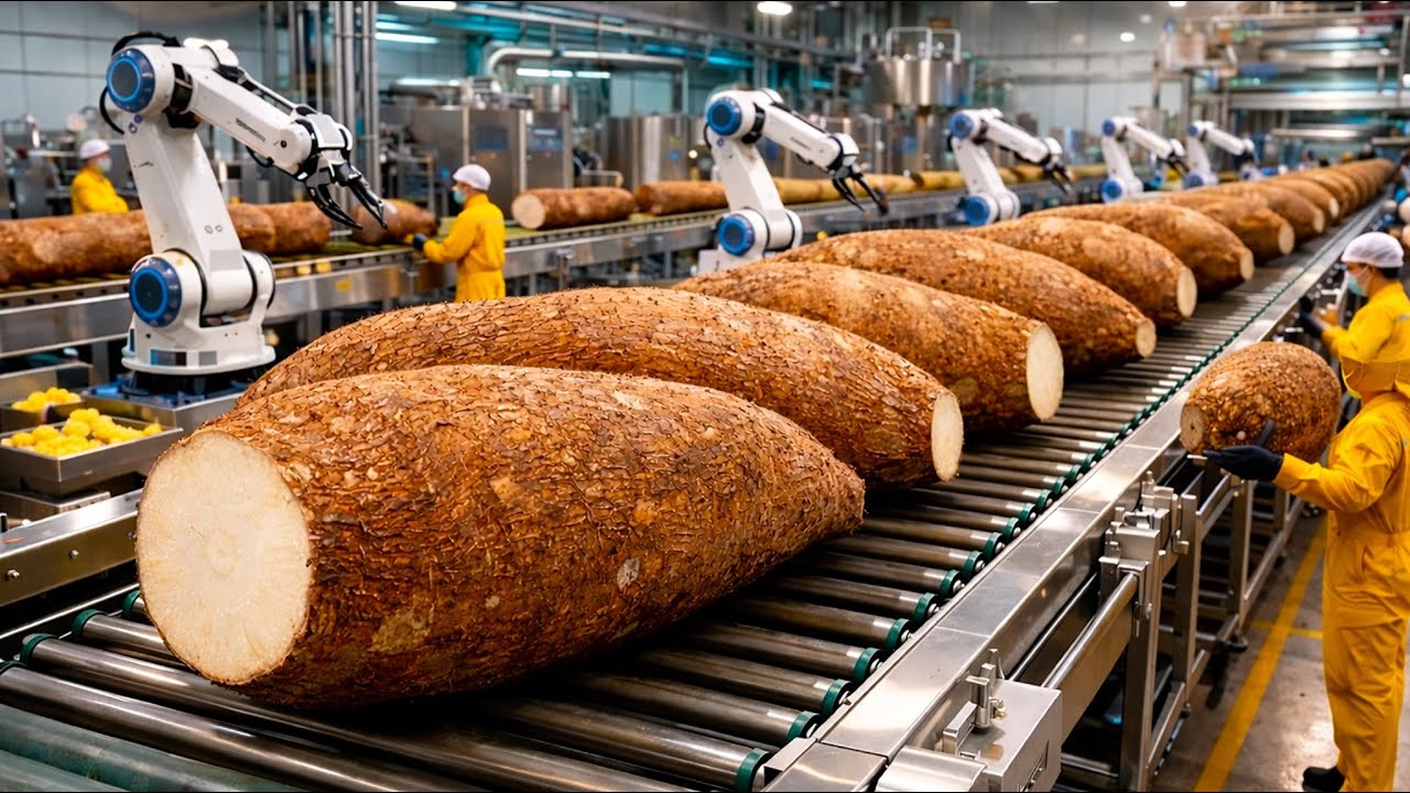 Inside Giant Cassava Factory | From Raw Root to Food & Eco-Friendly Products